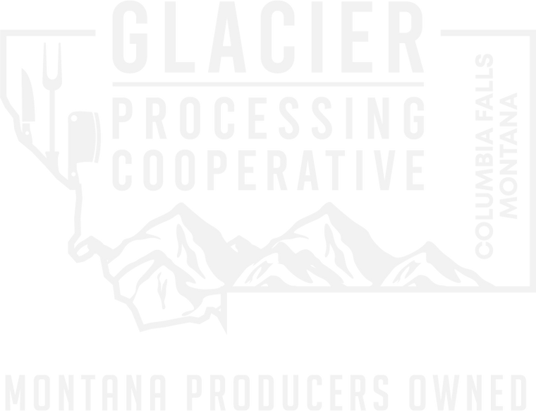 Logo of Glacier Processing Cooperative with mountain design