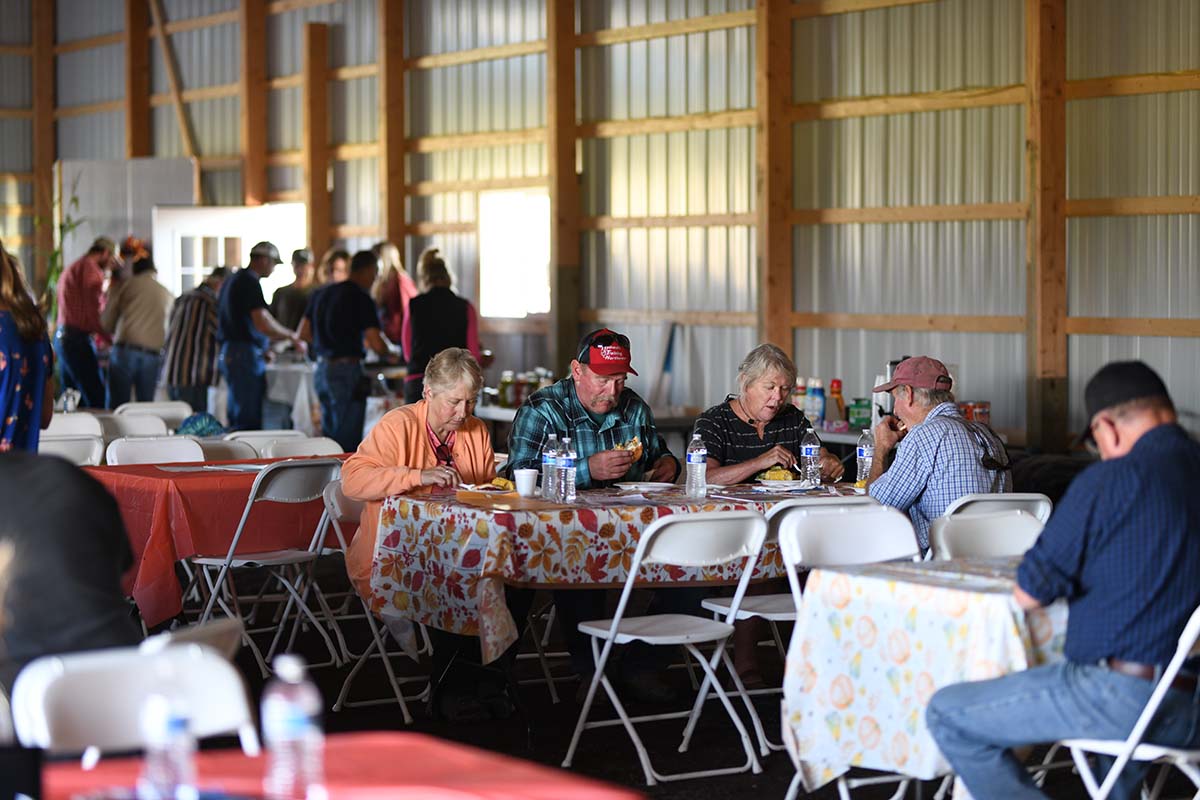 Meat cooperative members enjoying local beef.